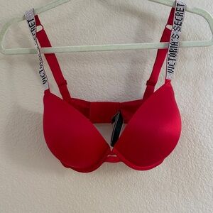 Victoria's Secret Red Bra with Patterned Straps
